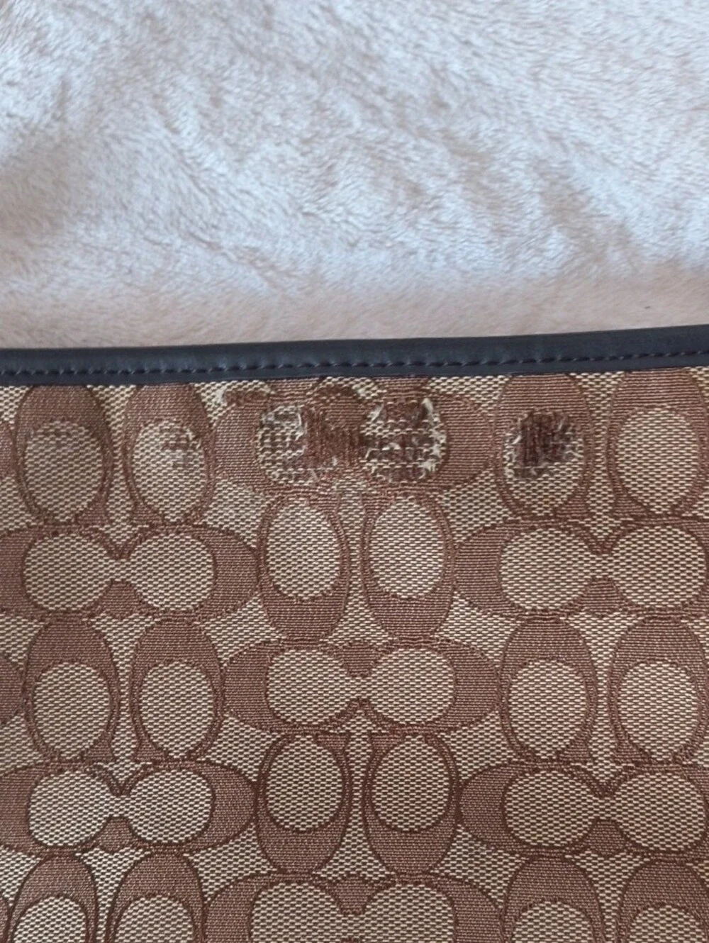 Coach Tan/Brown Signature Canvas Crossbody Bag